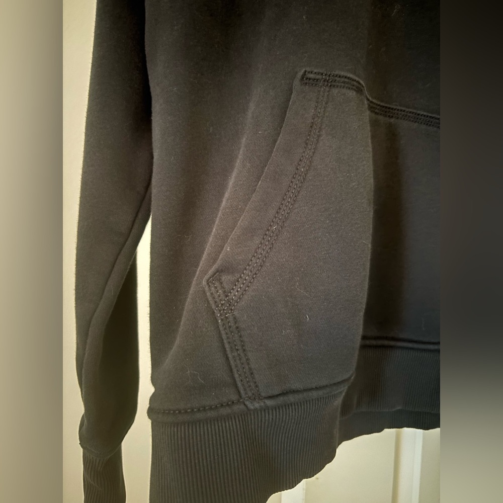 Carhartt Black Hoodie with White Sleeve Logo women’s sm 4-6 - Picture 3 of 6